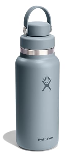 Image of Hydro Flask Water Bottle - Insulated Stainless Steel - Wide Mouth Flex Chug Lid, Non Spill, Leakproof in 32 Oz Shale Gray