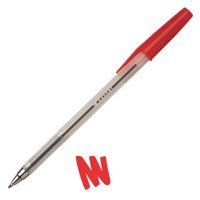 Banner Ballpoint Pens Medium Red Pack of 50