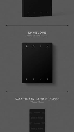 DREAMUS BLACKPINK BORN PINK 2nd Album BOX SET Version CD+Poster+Photobook+Accordion Lyrics Paper+Large Photocard+Postcard+Instant Film+Selfie Photocard+Tracking (BLACK Version) - Image 4