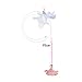 Leefasy Cat Teaser Stick Cat Feather Toys with Suction Cup Exercise Toy Kitten Training Toys Cat Stick Toy for Kitty Exercising, Pink