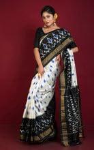 Bengal looms India Weaves of Elegance black pochampally silk saree – image 4