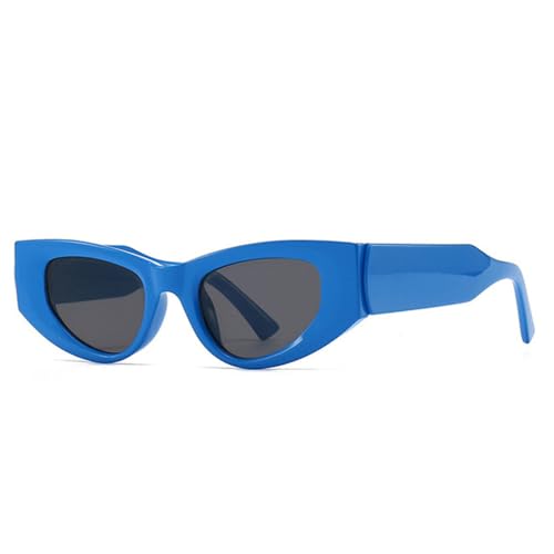 Lunettes de soleil luxe œil de chat monture rétro bleu gris accessoires de mode intemporels