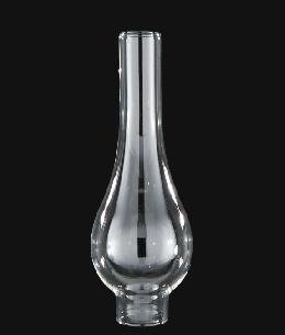 B&P Lamp® 1 1/2 Inch by 8 Inch Wiena Bulge Style Clear Glass Lamp Chimney for Vintage and Antique Style Lamps