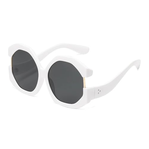 Lunettes de soleil œil de chat surdimensionnées pour femme, lot de 2 paires color-block