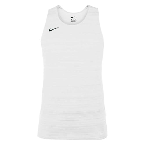 Nike NT0300-100 Mens Nike Stock Dry Miler Singlet Vest Hombre White Tamaño XL