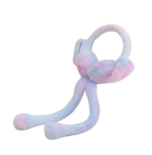 Women Winter Plush Earmuffs, Moving Bunny Ear Warmer, Kids Girls Boys, Woolen Windproof, Foldable Knitted Rabbit Ear Muffs -1 pcs-image-33