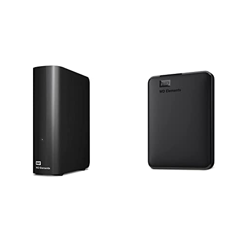 Image of WD 6TB Elements Desktop Hard Drive HDD & 5TB Elements Portable External Hard Drive HDD, USB 3.0, Compatible with PC, Mac, PS4 & Xbox - WDBU6Y0050BBK-WESN