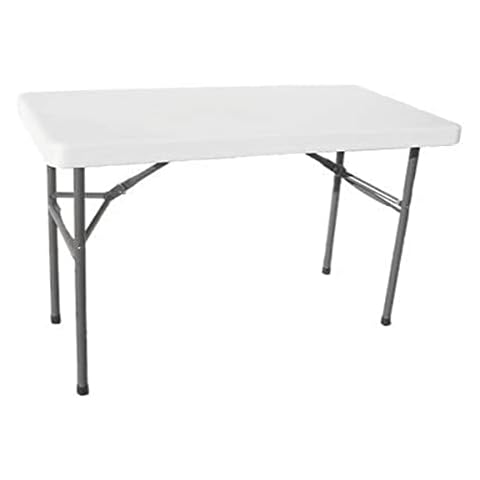 EventStable TitanPRO Plastic Folding Table - Polyethylene Sturdy Outdoor Folding Table - Lightweight Fold Up Table for Weddings Cocktail Parties Patios - 30'' x 48'' Cover