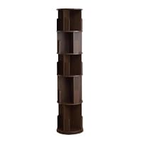Amazon｜棚 回転 ラング 回転式本棚 4段 ブラウン 約41.6×41.6×145.1cm