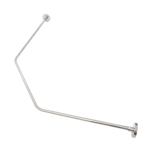 Barra de cortina de ducha con forma de diamante para bañera, acero inoxidable, barra de ducha, soporte de esquina, para baño, cabinas de ducha, bañeras, tiendas de ropa, vestuarios, armarios, paredes
