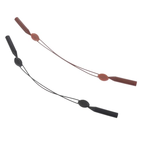 TENDYCOCO 2pcs Glasses Cord Strap Glasses Hanging Chain Sunglasses Sports Glasses Holder for Reading Glasses Anti- Slip Eyeglass Strap Earpiece Chain Glasses Lanyard Zinc Alloy Black