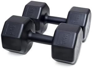 CKSpor Dambıl Seti, 2 x 6 Kg Ağırlık, Plastik Malzeme, Siyah, Spor ve Egzersiz İçin - Görsel 2