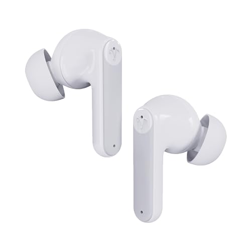Image of Soundwave A1 Plus (2025 Edition) Active Noise Cancelling Earbuds, 6 Mics, 48H Total Playtime, 15 Mins = 6 Hours Playtime - White