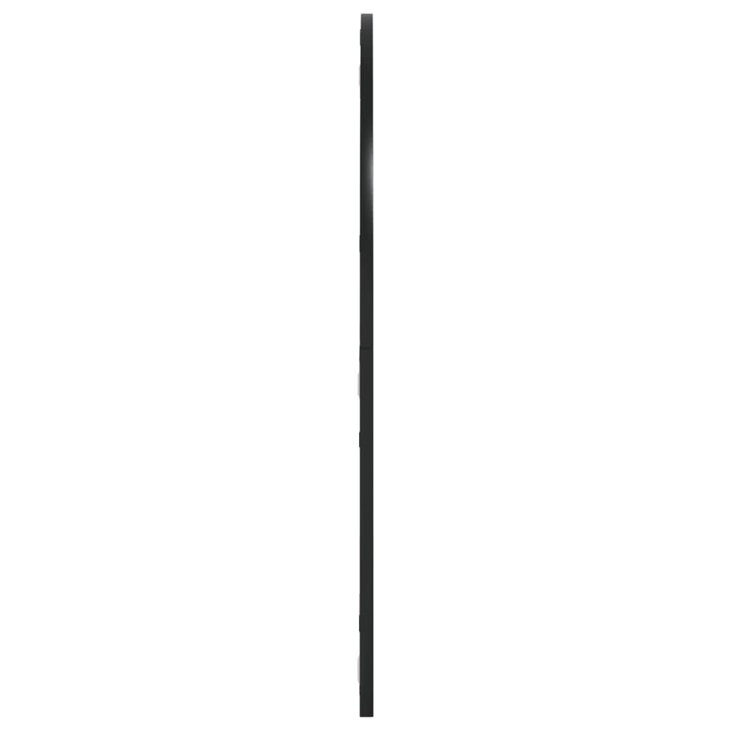 Zakrzywione lustro ścienne, czarne, 80 x 80 cm, ze szkła i żelaza malowanego proszkowo, montaż na ścianie do korytarza, sypialni, łazienki, zapewnia wyraźne odbicie lustrzane