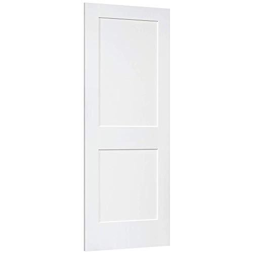 Snavely International 2-Panel Door, White Primed Shaker, Solid Wood Core