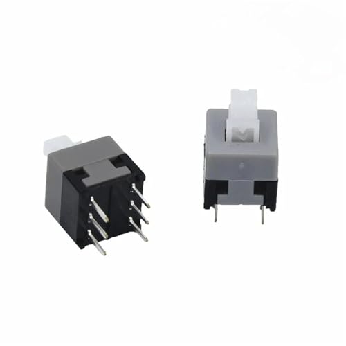 Mini interruptor de boton pulsador de 6 pines momentaneo sin enclavamiento 8.5x8.5 mm