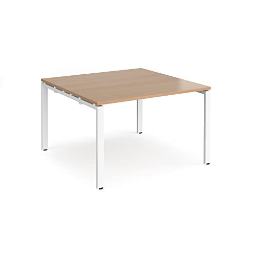 Mr Office Furniture Ltd Adapt II square boardroom table - white frame (Beech, 1200mm x 1200mm)