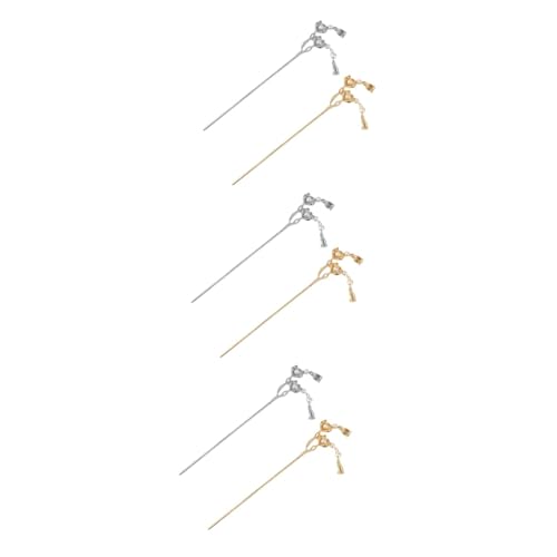 Épingle à cheveux fleurs Healeved en métal or pour coiffure rétro - Lot de 6 pièces