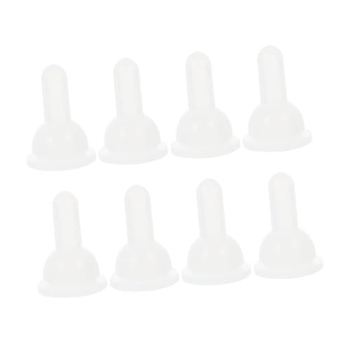 Kisangel Rabbit Water Bottle Nipples 8pcs Soft Silicon Nipples for Small Pet Feeding Topper for Dog Puppy Goat Sheep Lamb