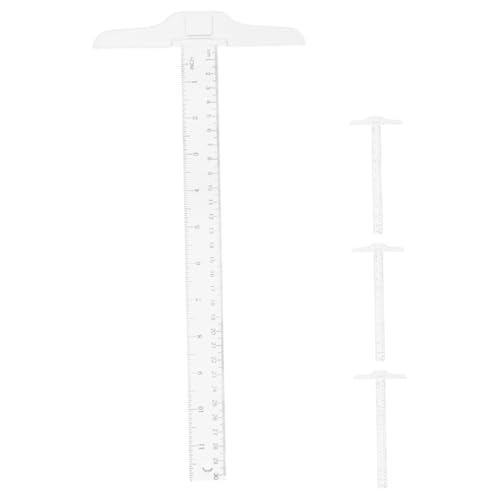 TEMPNAP 4個 透明型尺 建築スケール定規 クラフト用定規 ?定ツール 図面 絵画用