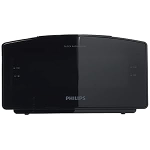 Philips AJ3400/12 Radiowecker/Uhrenradio (Großes Display, zwei Weckzeiten, Digitaler UKW-Tuner, Sleep-Timer) schwarz