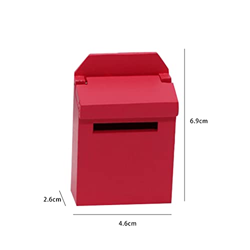 FOUTP Mailbox Spielzeug Miniatur Postfach Puppenhaus Zubehör 1:12 Mini Holz Briefkasten Miniatur Mail Box für… – Bild 6