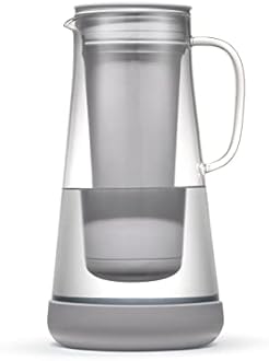LifeStraw Home Pitcher Glass and Silicone Base 7 Cup Pebble