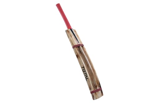 Image of Total Single Blade (Burn) Kashmir Willow Full Size Scoop Design Tennis Cricket Bat with Cover | Suitable for All Tennis & Synthetic Ball | Durable and Lightweight | Perfect T20 Bat