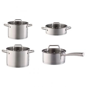 Brandani 51122 BATTERIA DI PENTOLE FREE SET 8 PZ INOX