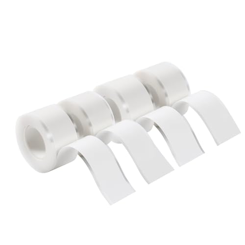 Image of White Self Fusing Silicone Tape 4 Rolls Plumbers Tape 1 in x 10 Ft | Flex Seal Tape for Leak, Garden Pipe Repair Kit, Self Adhesive Tape for Outdoor, Insulating Electrical Tape, Heat Resistant