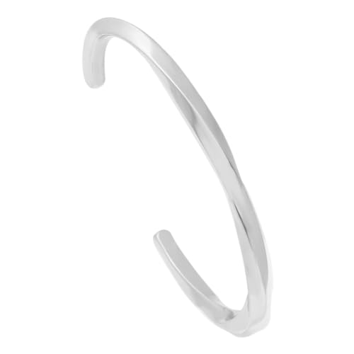 Fashion Stainless Steel Irregular Twist Open Cuff Bracelet