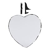 ULTECHNOVO Marco de Fotos en Forma de Corazón de Pizarra de Piedra Caliza 20x20 Cm Soporte para Escritorio, Portafotos Creativo para Decoración y Fotos Personalizadas