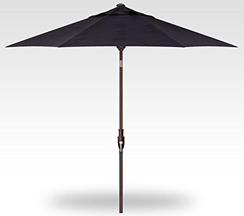 Treasure Garden 9-Foot Model 970 Deluxe Auto-Glide-Tilt Market Umbrella with Bronze Frame and Obravia2 Fabric Navy