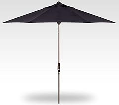 Treasure Garden 9-Foot Model 970 Deluxe Auto-Glide-Tilt Market Umbrella with Bronze Frame and Obravia2 Fabric Navy