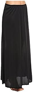 Shadowline Women's 38 Inch Long Flare Half Slip 4711638 L Black
