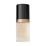 Too Faced Born This Way Natural Finish Longwear Liquid Foundation | Medium-To-Full Coverage | Hydrating + Oil Free, 1 Fl Oz, Snow