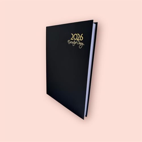 Image of New year Executive diary 2026, black PU leather Hardcover diaries 2026, Standard Format, Daily Organizer, Gift Journal 2026 Office Planner 2026 Diary for Professionals One-Day-to-a-Page Monthly Planner -BLK- B5- Set of 3