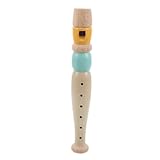Conçu pour les petites mains : cet instrument de flûte à six trous en bois présente une forme compacte qui le rend facile à tenir pour les enfants, idéal comme flûte pour débutant pour favoriser la flexibilité et la coordination des doigts, instrument de flûte à bec soprano, flûte verticale en bois