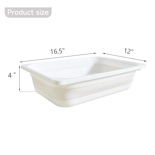 Cubo de Almacenamiento Plegable, Lavabo Plegable Plato Bañera Fregadero, Espacio Grande Gris - Imagen 15 de 29
