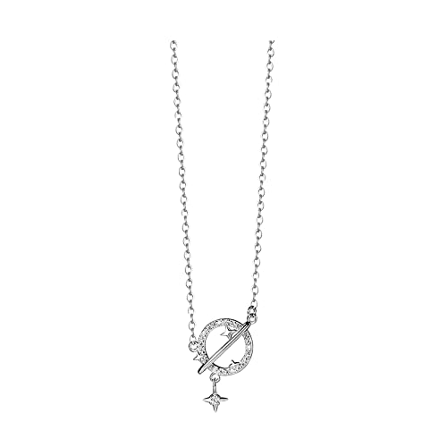 Collier femme diamant en argent S925 ras de cou élégant