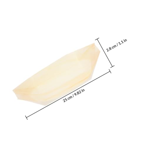 Platos Descartables de Madera para Sushi 50 pzas miniatura 2