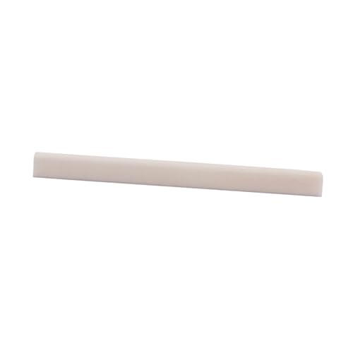 ifundom Guitar Bone Bridge Saddle Acoustic Bone Nut Flat Buffalo Bone Replacement Saddle for Acoustic Guitar