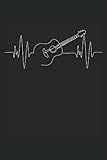  Guitarra Ritmo Cardíaco Guitarrista: Cuaderno de líneas forrado, 6 \"x9\" (15,24 x 22,86 cm), 120 páginas, papel crema, cubierta mate