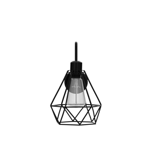 VRCT Vintage Wall Lamp Industrial Black Diamond Metal Cage Retro Living Room Wall Ceiling Lamp
