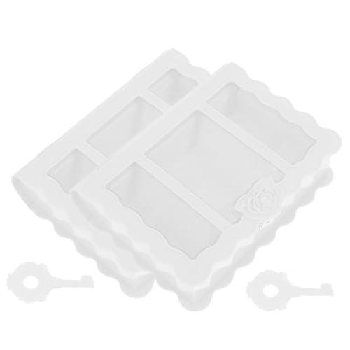 ERINGOGO 2 Piezas Caja De Almacenaje Organizadores Cajas De Almacenamiento Para Joyas Cajas De Plástico Organizador De Joyas Contenedor De Decoración Contenedor De Joyas Blanco El Plastico