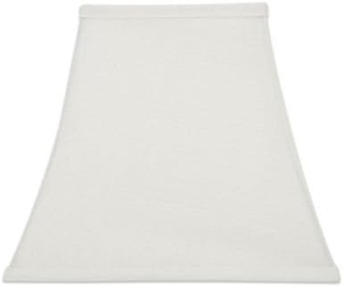Upgradelights 12 Inch Eggshell Silk Tapered Square Bell Lampshade Replacement (6x12x10)