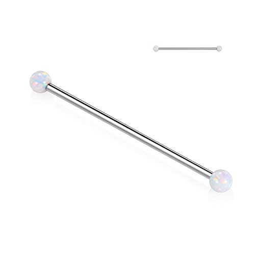 AROWRO Piercing industriel 14 G - G23 - En titane - Pour homme et femme - 38 mm, Titane Cover