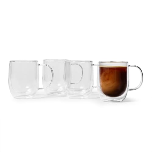 Set de 4 tazas de vidrio doble de 12 oz Sur La Table miniatura 1
