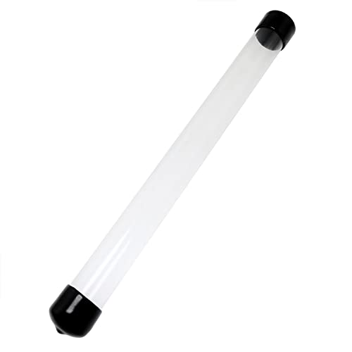 Image of Clear Storage Tube DZS ELEC 2PCS 20 x 220 mm /0.79 x 8.7 inch Small Plastic Round Tubing with Black Caps for Bead Containers, Craft, DIY, Empty Storage Tube