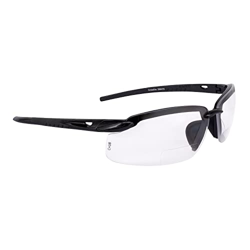 Radians® Crossfire® ES5 Bifocal Safety Eyewear - Unisex - Pearl Gray Frame - Clear Lens - 1.5 Diopter
